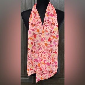 Vintage pink/brown flower patches scarf